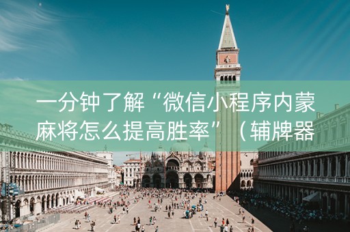 一分钟了解“微信小程序内蒙麻将怎么提高胜率”（辅牌器插件购买)