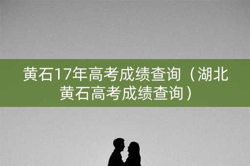 黄石17年高考成绩查询（湖北黄石高考成绩查询）