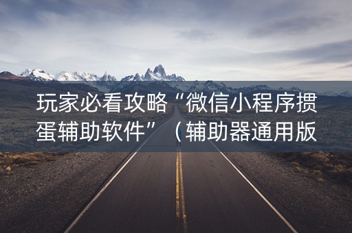 玩家必看攻略“微信小程序掼蛋辅助软件”（辅助器通用版)
