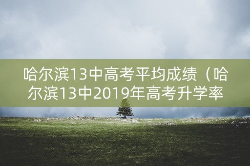 哈尔滨13中高考平均成绩（哈尔滨13中2019年高考升学率）