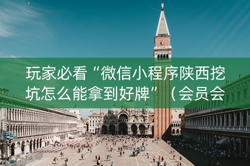 玩家必看“微信小程序陕西挖坑怎么能拿到好牌”（会员会提高胜率吗)