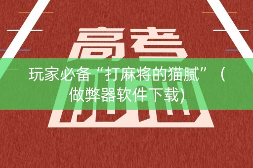 玩家必备“打麻将的猫腻”（做弊器软件下载)