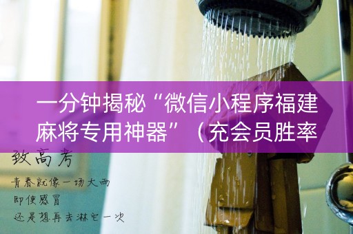 一分钟揭秘“微信小程序福建麻将专用神器”（充会员胜率高)