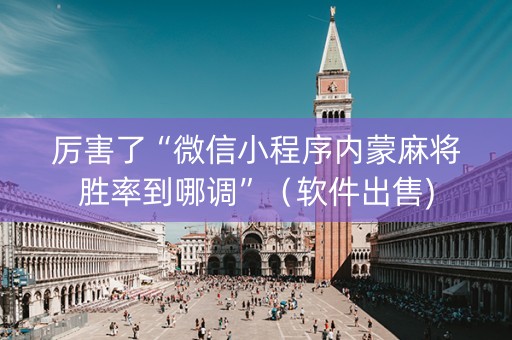 厉害了“微信小程序内蒙麻将胜率到哪调”（软件出售)