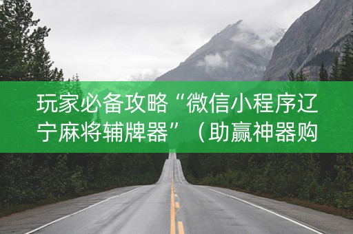 玩家必备攻略“微信小程序辽宁麻将辅牌器”（助赢神器购买)