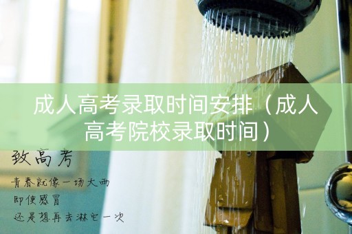 成人高考录取时间安排（成人高考院校录取时间）