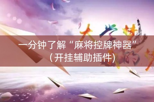 一分钟了解“麻将控牌神器”（开挂辅助插件)