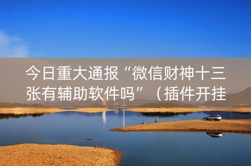 今日重大通报“微信财神十三张有辅助软件吗”（插件开挂免费AI)