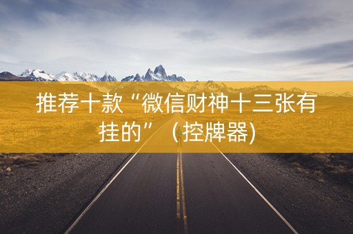 推荐十款“微信财神十三张有挂的”（控牌器)