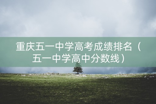 重庆五一中学高考成绩排名（五一中学高中分数线）