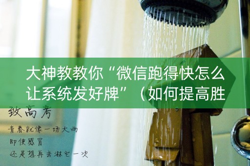 大神教教你“微信跑得快怎么让系统发好牌”（如何提高胜率)