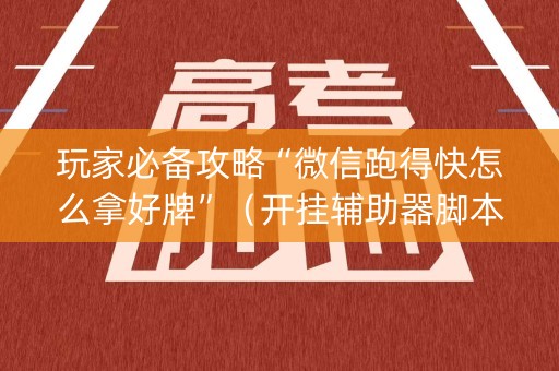 玩家必备攻略“微信跑得快怎么拿好牌”（开挂辅助器脚本)