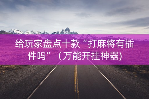 给玩家盘点十款“打麻将有插件吗”（万能开挂神器)