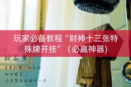 玩家必备教程“财神十三张特殊牌开挂”（必赢神器)