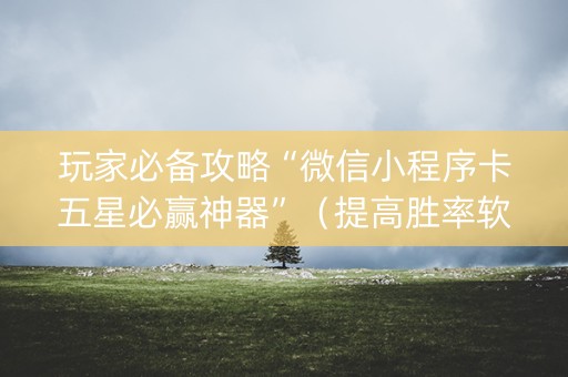 玩家必备攻略“微信小程序卡五星必赢神器”（提高胜率软件)