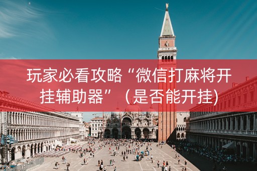 玩家必看攻略“微信打麻将开挂辅助器”（是否能开挂)