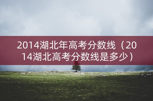 2014湖北年高考分数线（2014湖北高考分数线是多少）