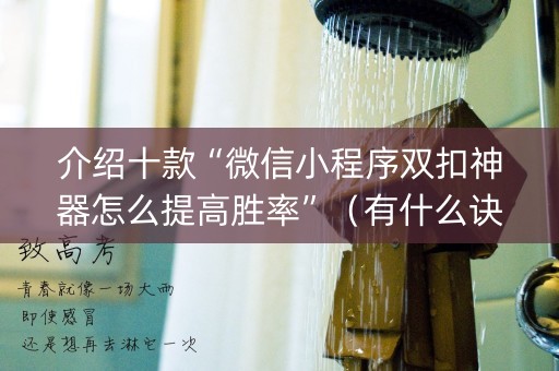 介绍十款“微信小程序双扣神器怎么提高胜率”（有什么诀窍)