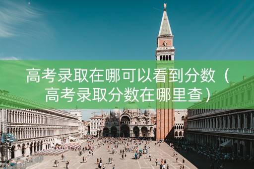 高考录取在哪可以看到分数（高考录取分数在哪里查）