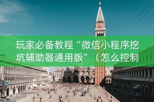 玩家必备教程“微信小程序挖坑辅助器通用版”（怎么控制输赢)