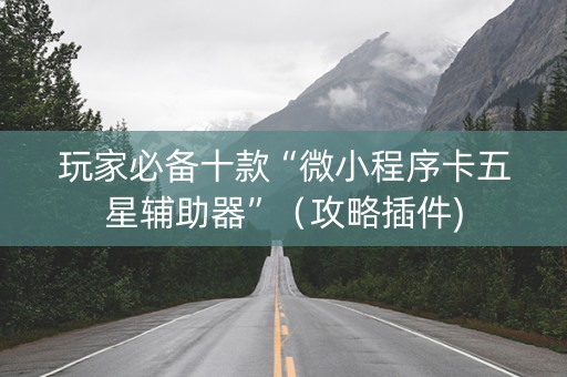 玩家必备十款“微小程序卡五星辅助器”（攻略插件)