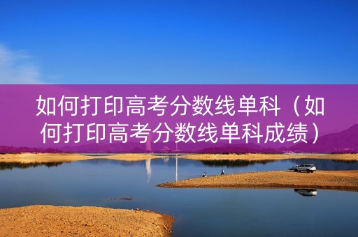 如何打印高考分数线单科（如何打印高考分数线单科成绩）