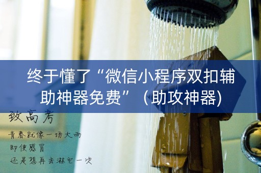 终于懂了“微信小程序双扣辅助神器免费”（助攻神器)