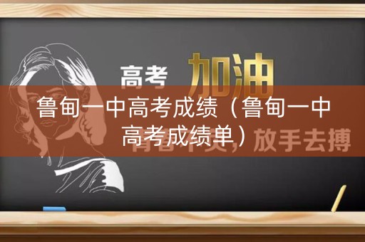 鲁甸一中高考成绩（鲁甸一中高考成绩单）