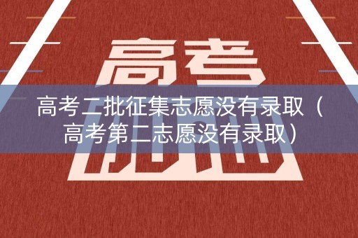 高考二批征集志愿没有录取（高考第二志愿没有录取）