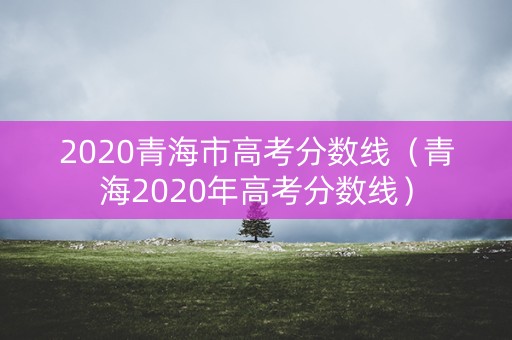2020青海市高考分数线（青海2020年高考分数线）