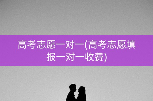 高考志愿一对一(高考志愿填报一对一收费) 高考志愿一对一(高考志愿填报一对一收费)