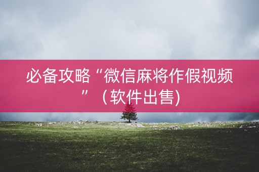 必备攻略“微信麻将作假视频”（软件出售)