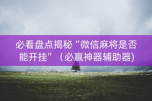 必看盘点揭秘“微信麻将是否能开挂”（必赢神器辅助器)