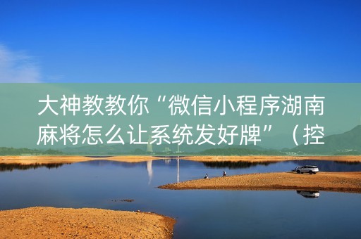 大神教教你“微信小程序湖南麻将怎么让系统发好牌”（控牌神器)