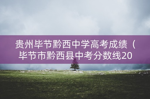 贵州毕节黔西中学高考成绩（毕节市黔西县中考分数线2021）