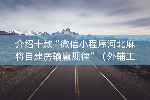 介绍十款“微信小程序河北麻将自建房输赢规律”（外辅工具)