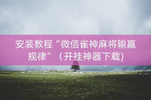 安装教程“微信雀神麻将输赢规律”（开挂神器下载)