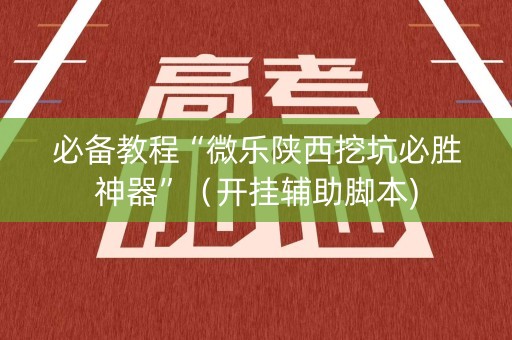 必备教程“微乐陕西挖坑必胜神器”（开挂辅助脚本)