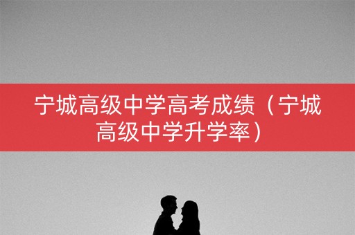 宁城高级中学高考成绩（宁城高级中学升学率）