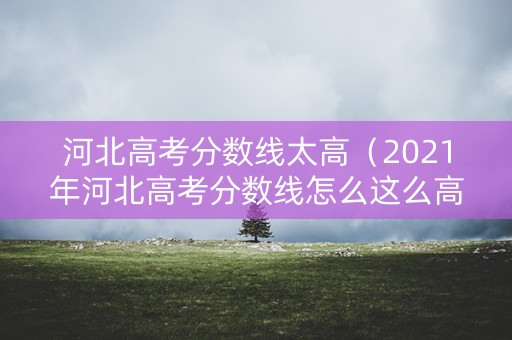 河北高考分数线太高（2021年河北高考分数线怎么这么高）