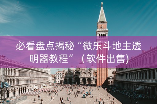必看盘点揭秘“微乐斗地主透明器教程”（软件出售)