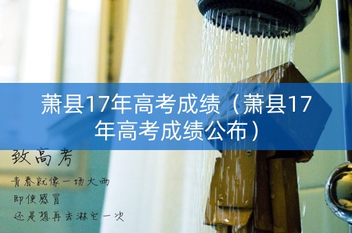 萧县17年高考成绩（萧县17年高考成绩公布）