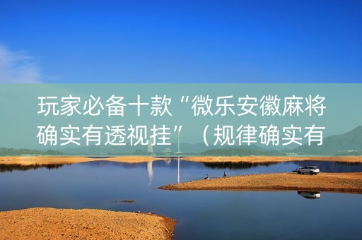 玩家必备十款“微乐安徽麻将确实有透视挂”（规律确实有挂)