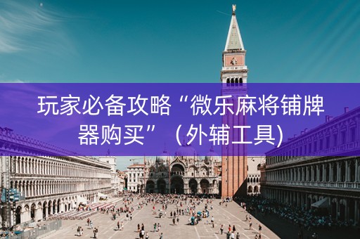玩家必备攻略“微乐麻将铺牌器购买”（外辅工具)