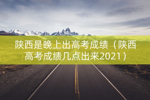 陕西是晚上出高考成绩（陕西高考成绩几点出来2021）