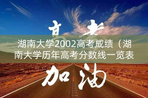 湖南大学2002高考成绩（湖南大学历年高考分数线一览表）