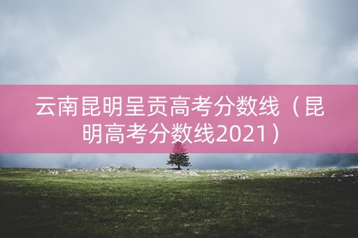 云南昆明呈贡高考分数线（昆明高考分数线2021）