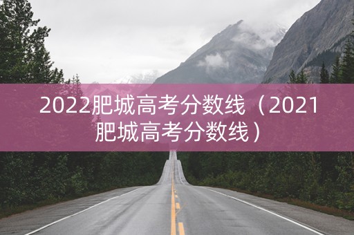 2022肥城高考分数线（2021肥城高考分数线）