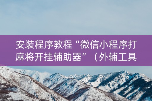 安装程序教程“微信小程序打麻将开挂辅助器”（外辅工具)