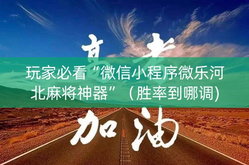 玩家必看“微信小程序微乐河北麻将神器”（胜率到哪调)